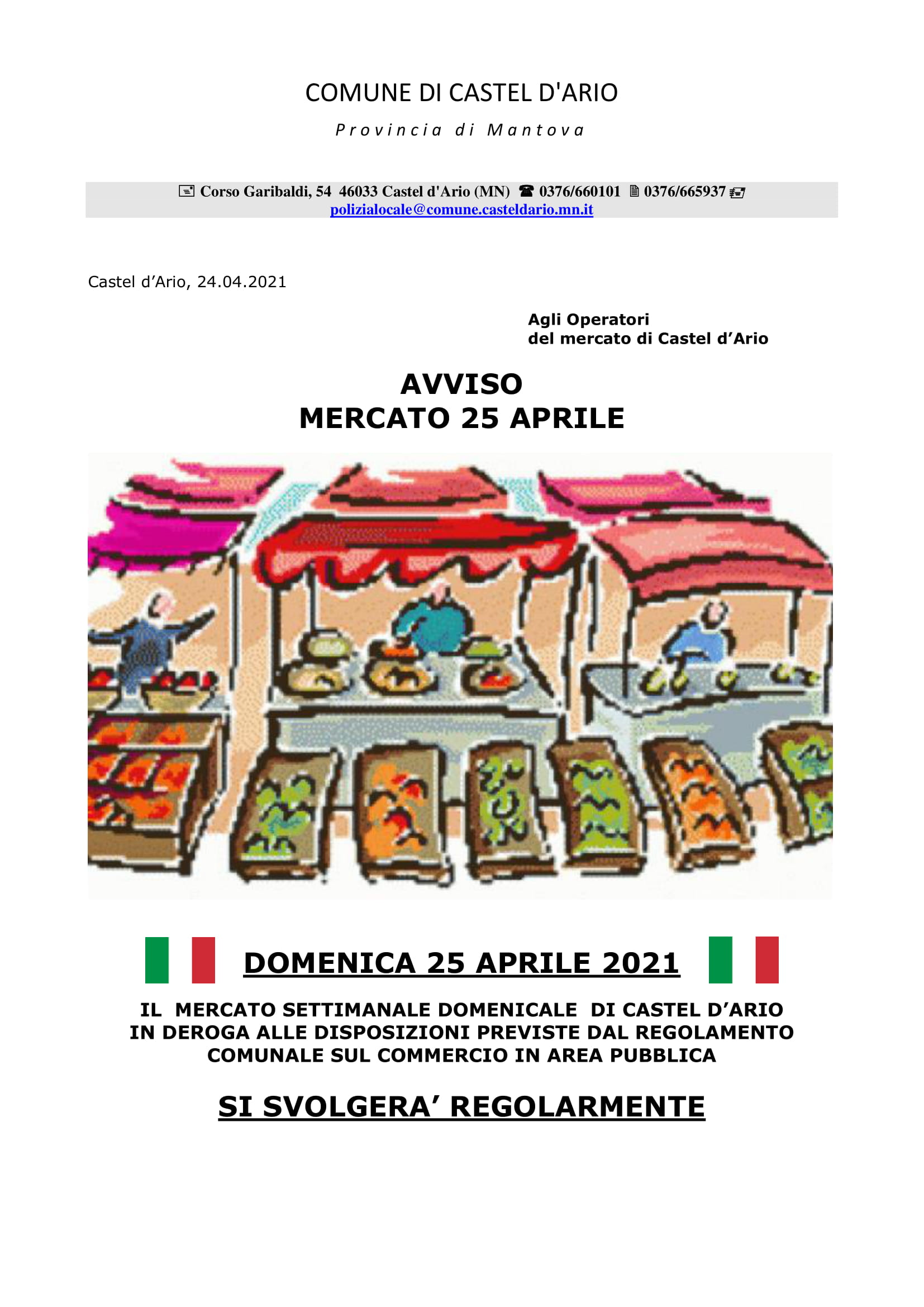 2021 04 25 AVVISO 25 APRILE MERCATO DOMENICALE 1
