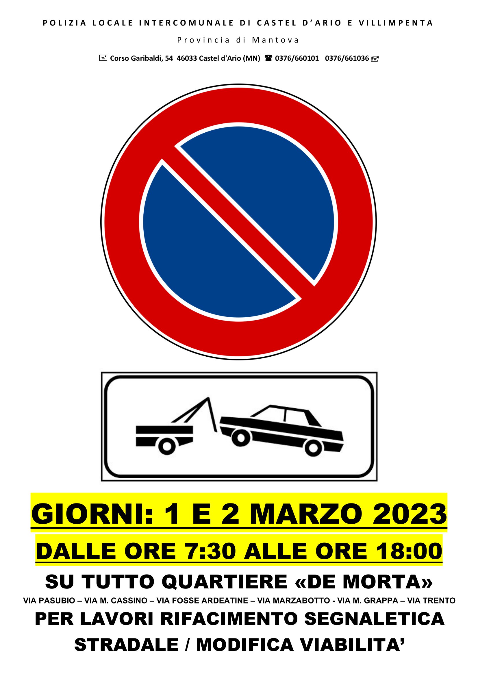 DIVIETO DI SOSTA CON RIMOZIONE A4