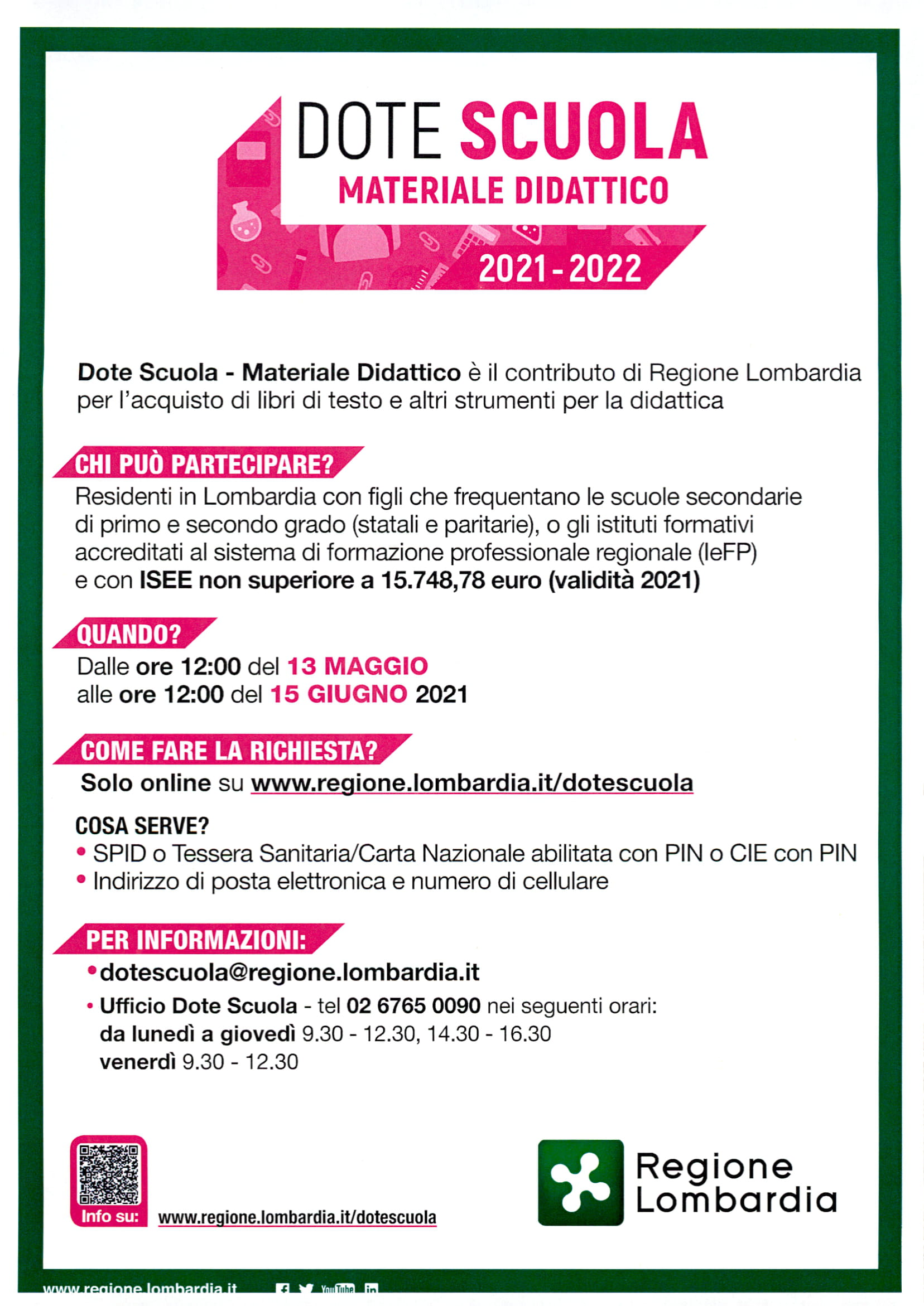 avviso dote scuola 1