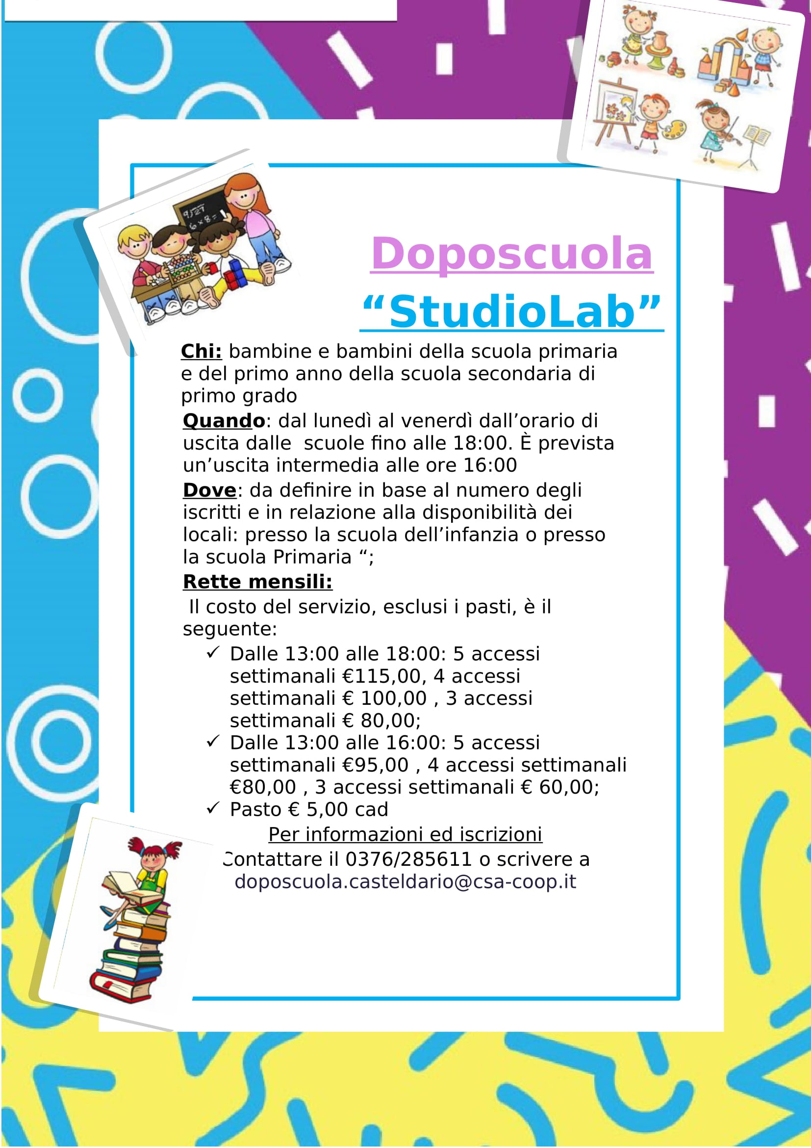 VOLANTINO DOPOSCUOLA PRIMARIA 1